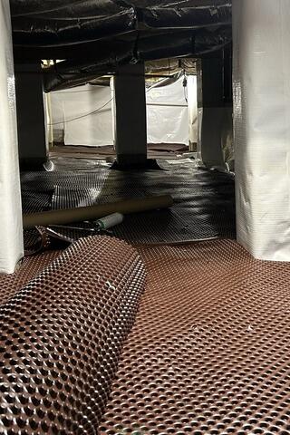 Drainage Matting Installed