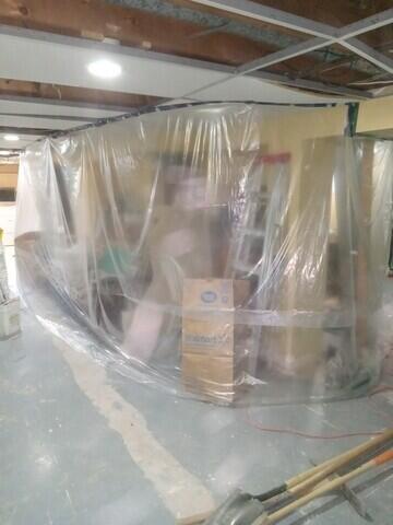 Drop plastice sheets