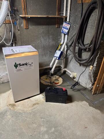 Sump Pump and Dehumidifier