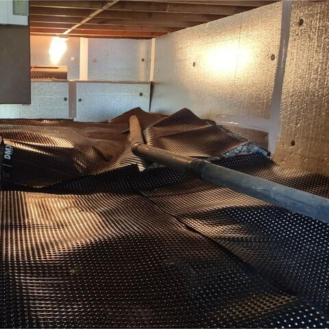 Installation of CleanSpace drainage matting