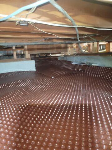 Installation In Progress: Drainage Matting