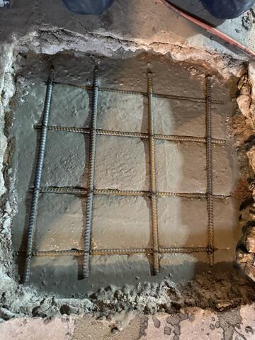 Concrete Footings Reinforced with Rebar