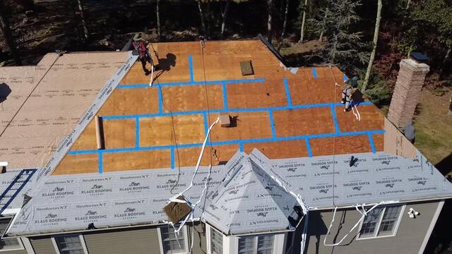 Seams Are Taped and Ice & Water Shield Is Installed