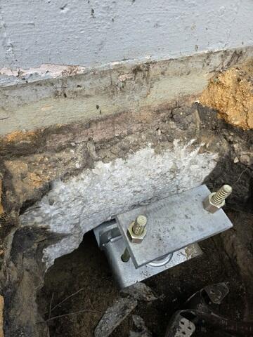 Complete Helical Pier Installation