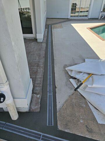 Complete Channel Drain Installation