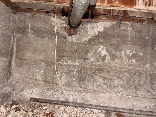 Foundation Crack Near Plumbing Line in Woodland Hills Home
