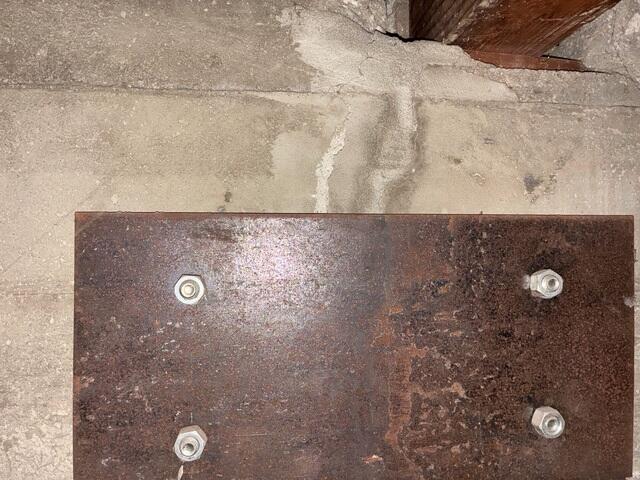 Steel Anchor Plate Installed for Seismic Reinforcement