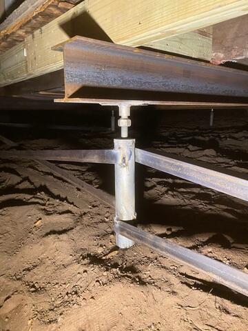 Angle Iron Welded for Added Foundation Support