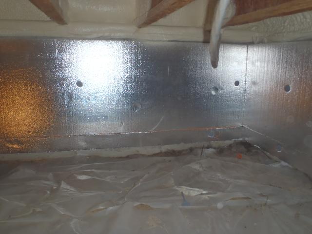 SilverGlo Installation Along Crawl Space Walls