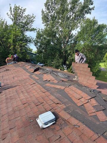 Removal of the shingles