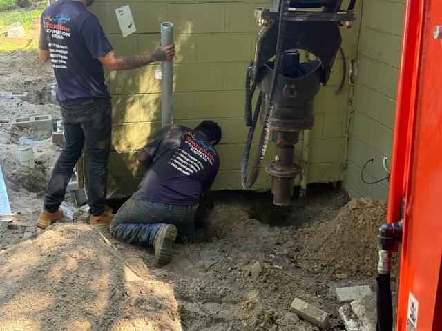 Helical Pier Installation Begins - Jacksonville, FL