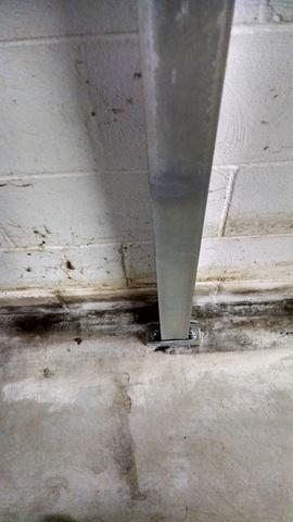 PowerBrace drilled into the floor