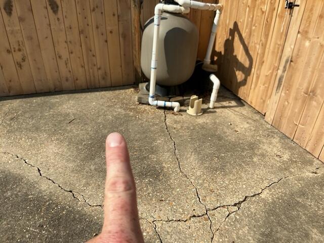 Cracks Near Equipment