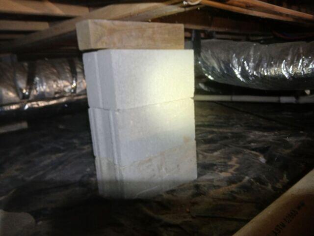 Failing Crawl Space Supports