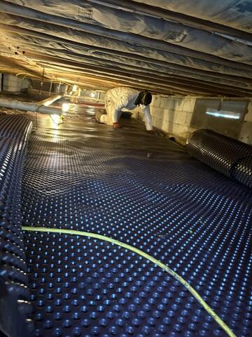 Installation of Drainage Matting