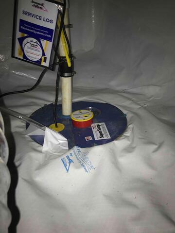 Sump Pump is Installed in the Newly Encapsulated Crawlspace