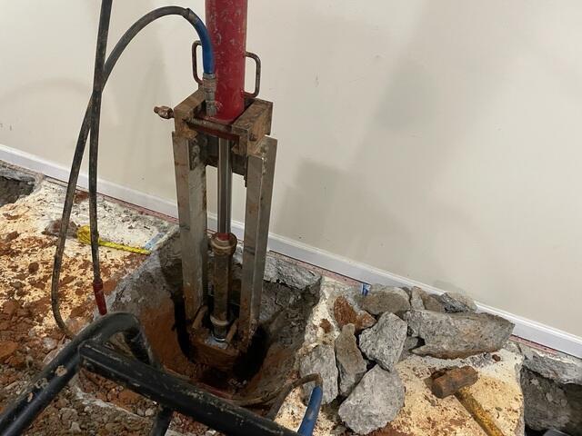 Push Piers inside the Basement