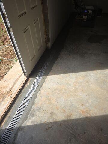 Trench Drain Installation for Doorway Protection - Sanford, NC