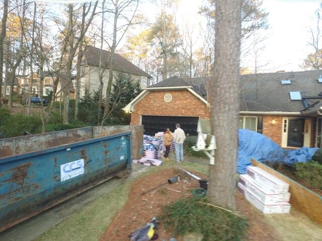 Disposing of old roofing materials