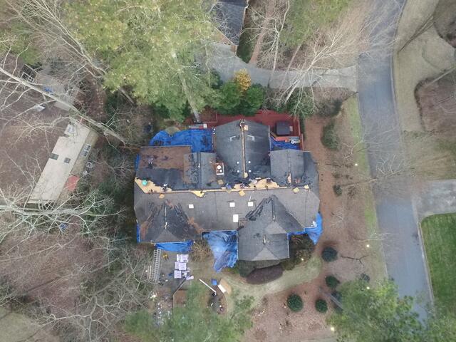 Removing the damaged shingles