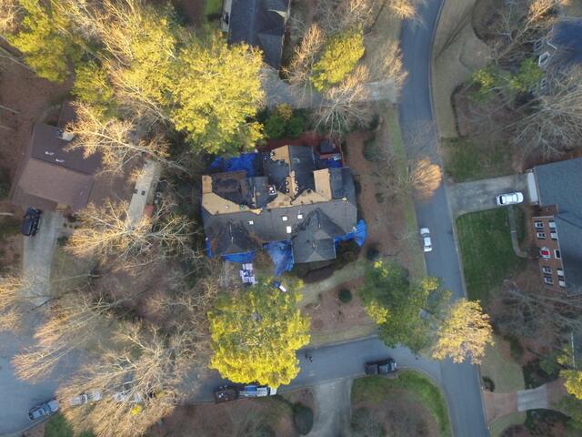 During the roof installation process