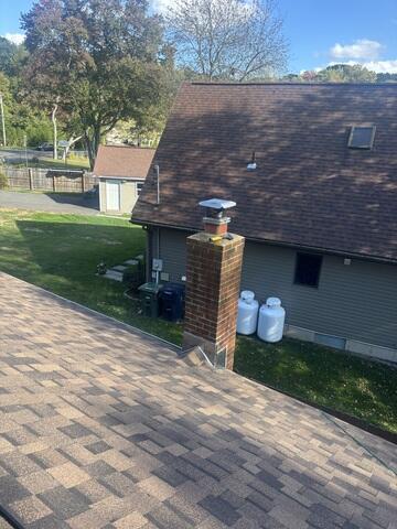 Clean New Flashing on the Chimney