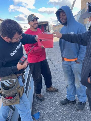 Putting on the finishing touches