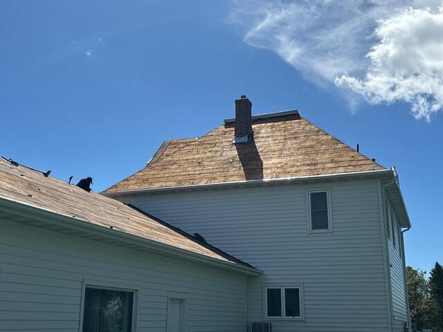 Removed the original asphalt shingles