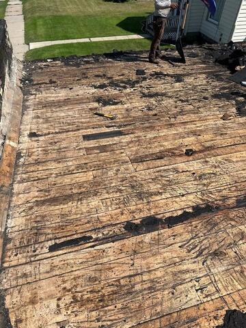 Old roof was placed on original roof