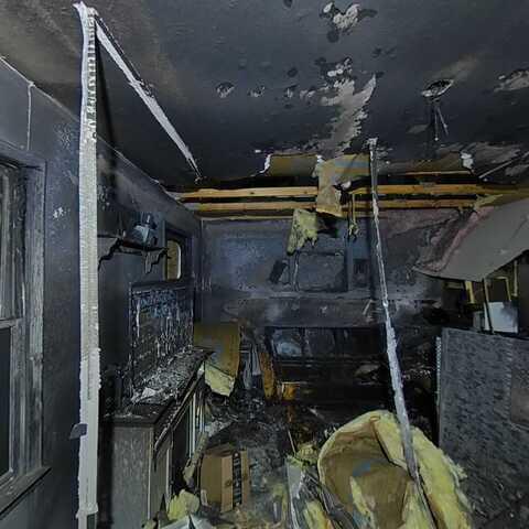 House Fire Leaves Melted Appliances and Damaged Structural Components