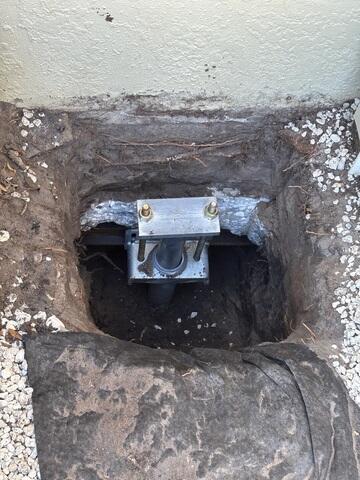 Complete Helical Pier Installation