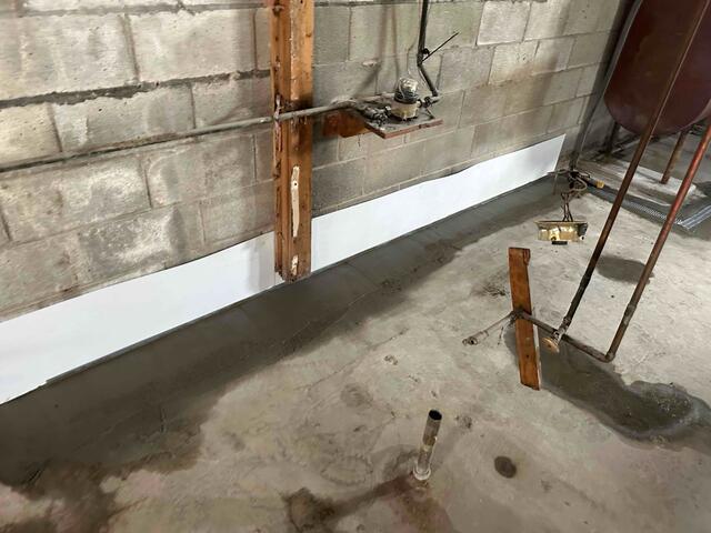 WaterGuard Gets Installed with a Strip of BrightWall Panel Behind It