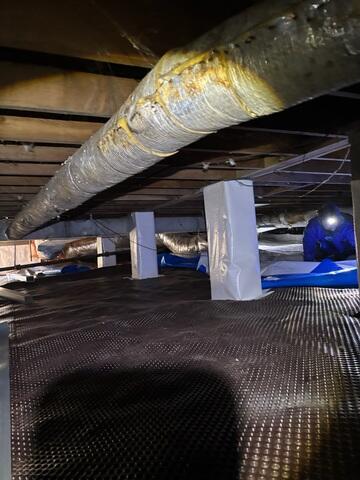 Drainage Matting Installed