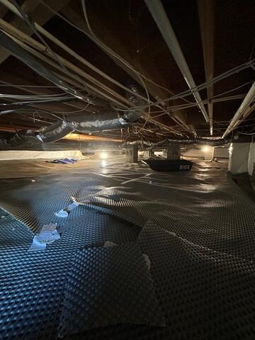 Drainage Matting During Installation