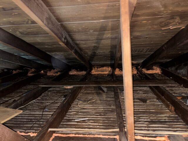removal of existing insulation, air sealing installed