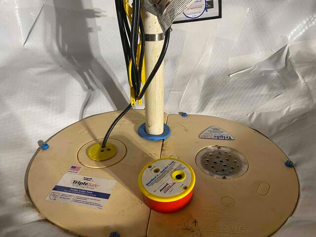 Sump Pump Installed in Crawl Space