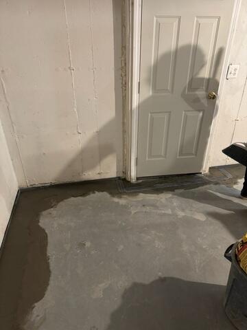 TrenchDrain Surface Drainage in Front of Basement Doorway