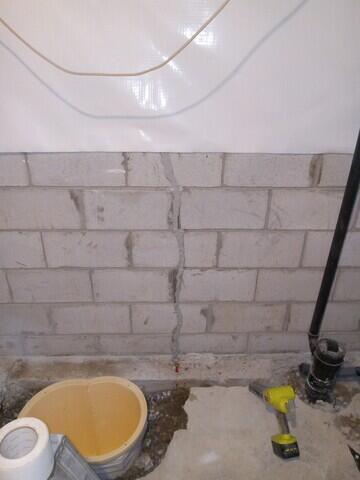 Sump liner installed