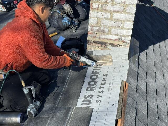 New Flashing Is Installed on the Chimney
