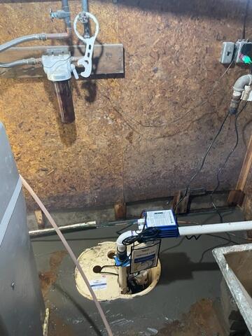 Newly Installed Sump Pump System