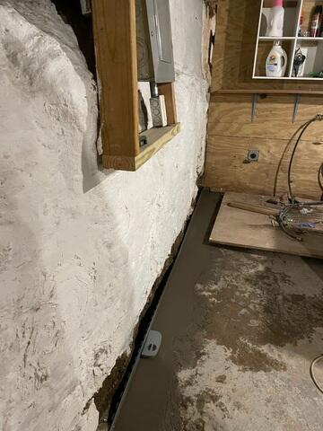 WaterGuard® Installation Along Basement Perimeter