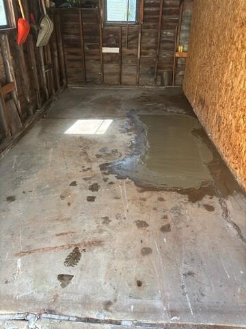 After: Repaired and Leveled Garage Floor