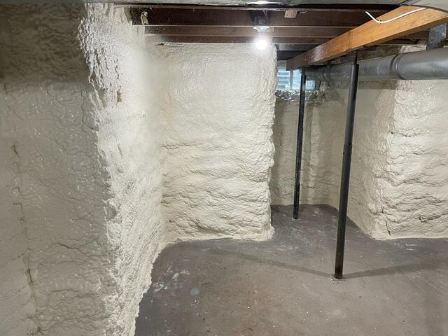 During: Spray Foam Insulation Application