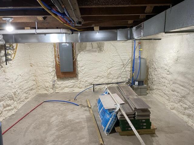 After: Fully Insulated and Sealed Basement