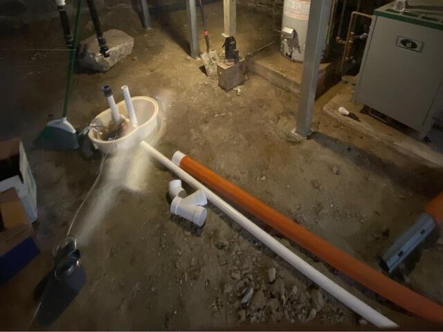 Drainage System Connected to Sump Pump