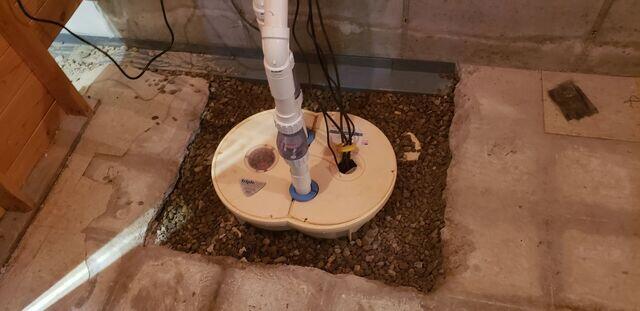 During TripleSafe Sump Pump Installation
