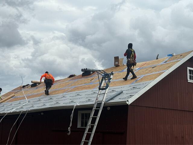 Seams Are Taped and Ice and Water Shield Is Installed