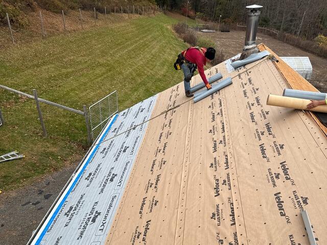 Underlayment Completed & Drip Edge Flashing Installed
