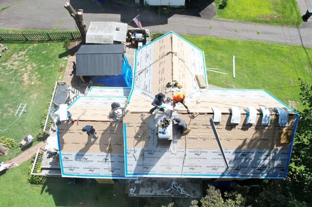 Underlayment Completed & Drip Edge Flashing Installed