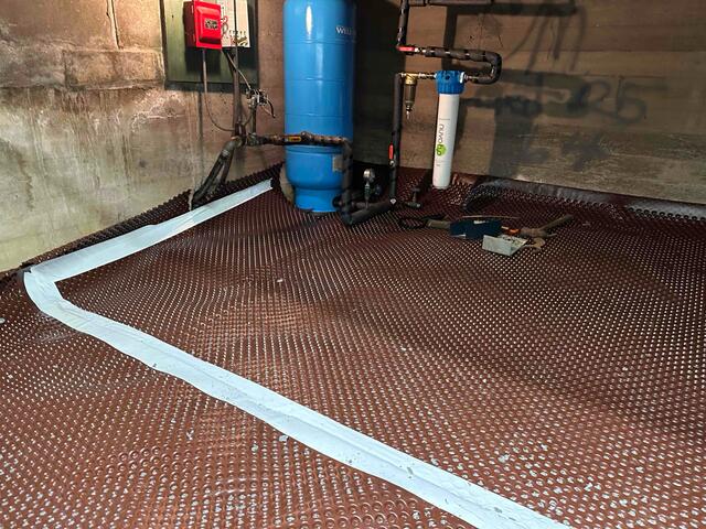 Drainage Matting is Placed Underneath